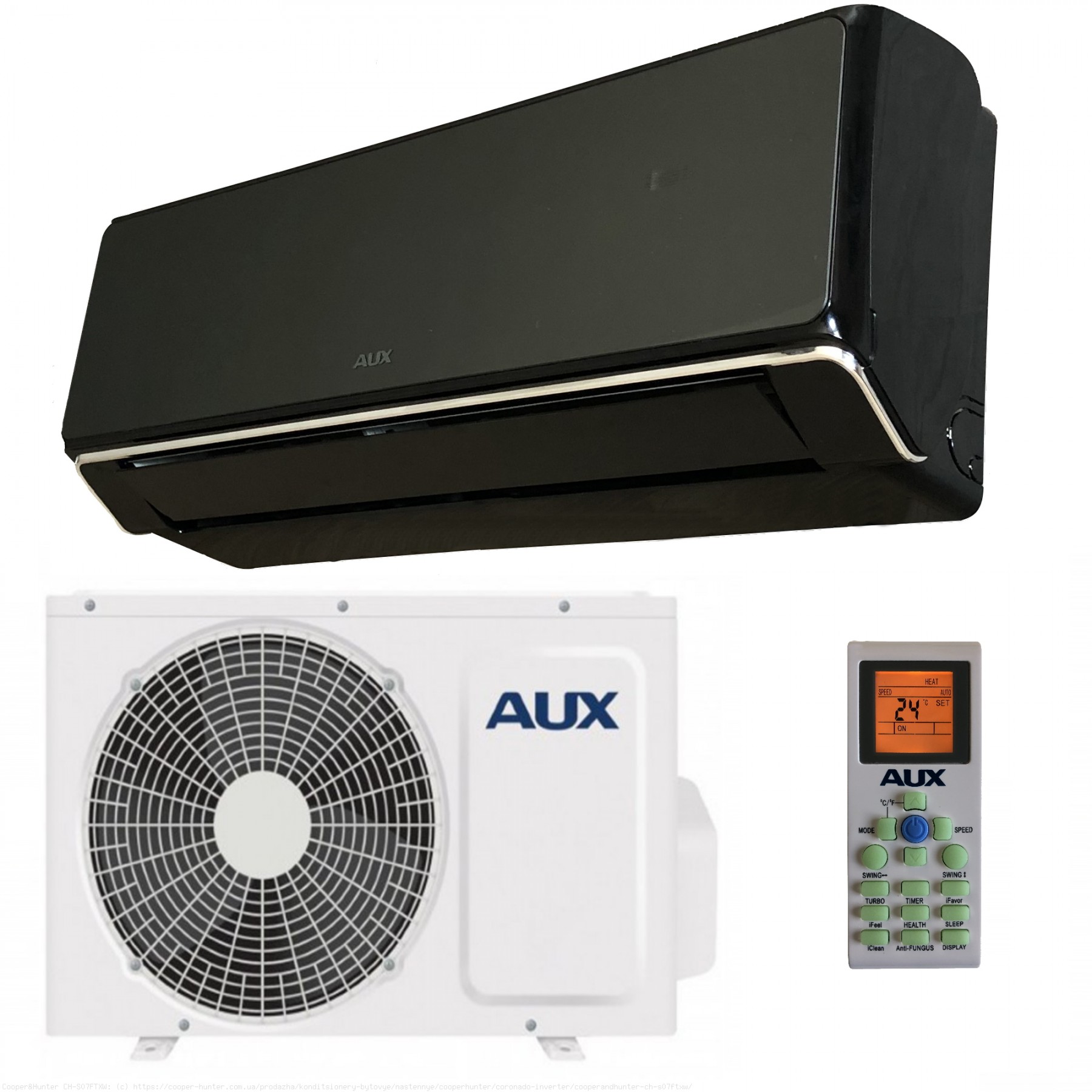 AUX ASW/AS-H09B4/HER3DI Black WiFi