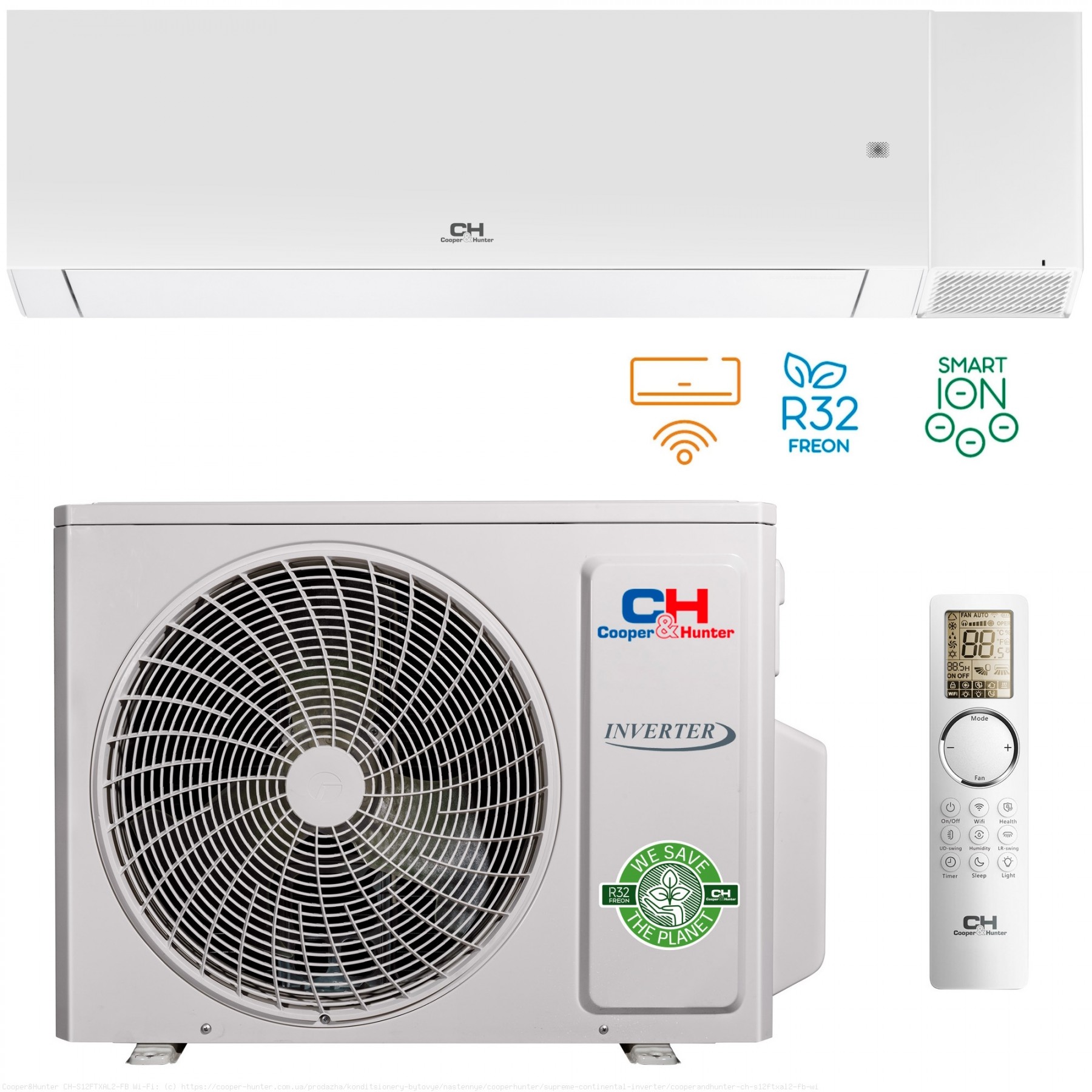 Кондиціонер настінний Cooper&Hunter CH-S24FTXAN-WP