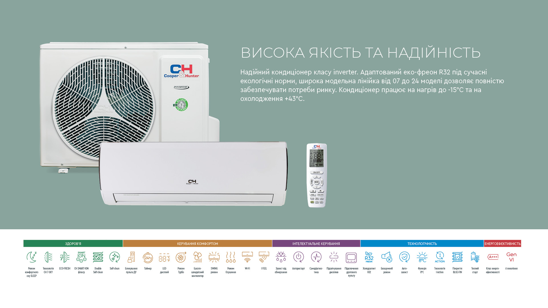 Cooper&Hunter CH-S07FTXQ2-NG WI-FI ❄️ AIR-EX.COM.UA, зображення 1